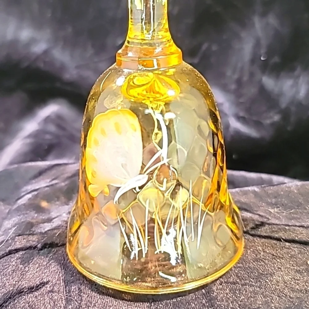 0279. Fenton Hand Painted Beautiful 😍 Glass Bells 🔔